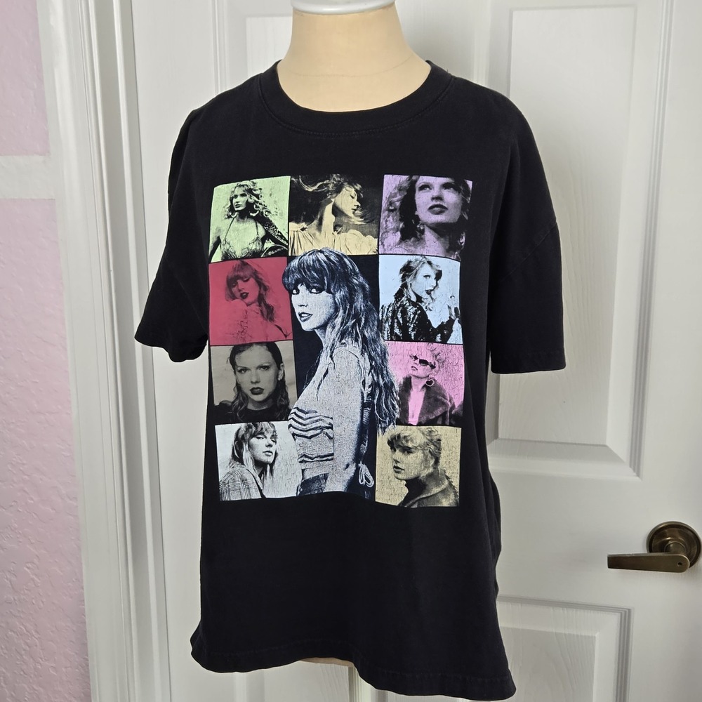 Taylor Swift The‎ Eras Tour T-Shirt Black Size M Official Concert Merch 2023